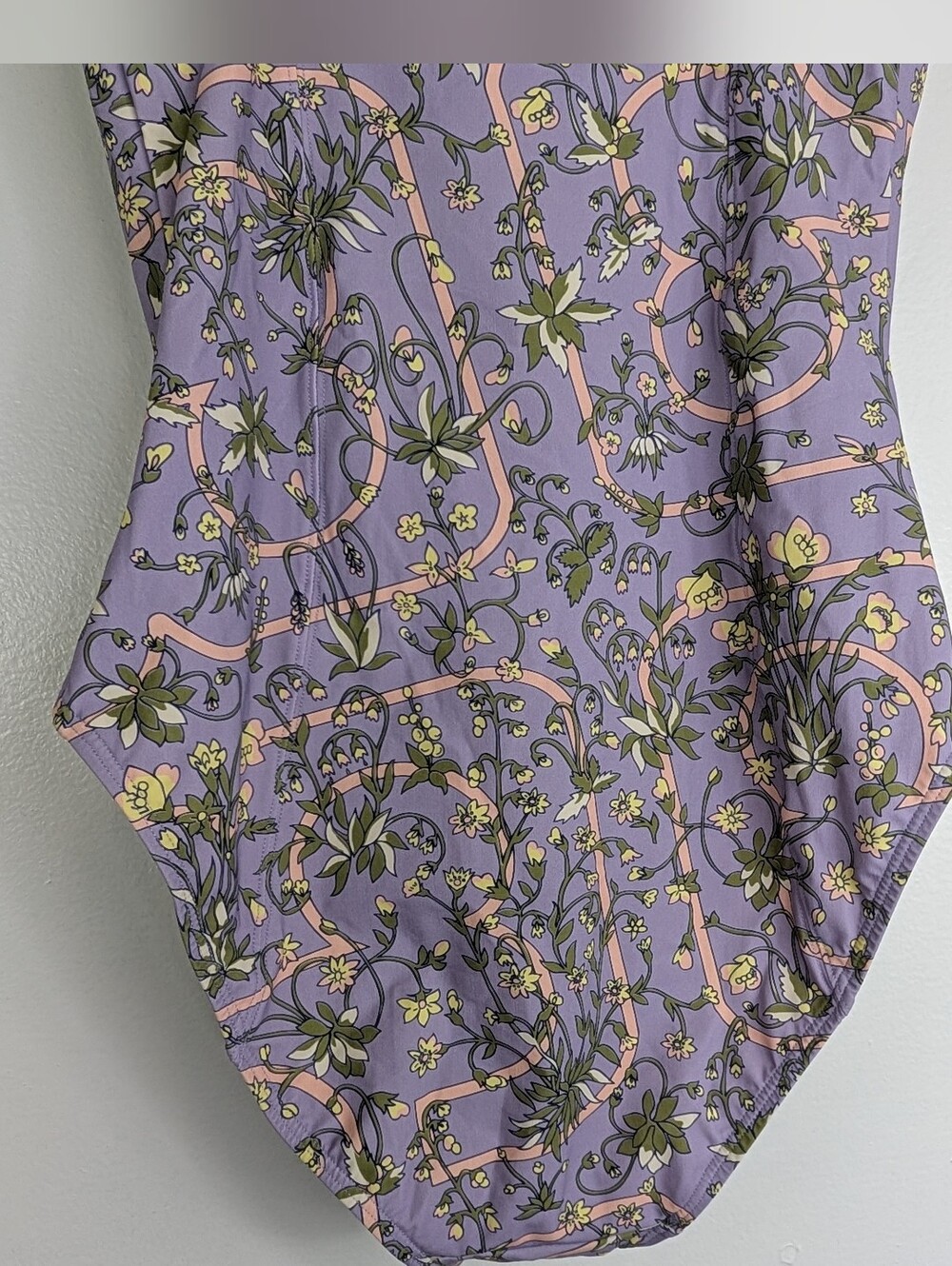 NWT Tory Burch Lilac Garden Medallion Underwire One Piece Swimsuit Size XS New - Picture 10 of 16